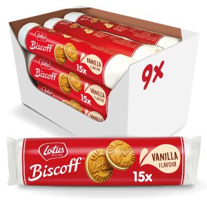 بیسکویت کرمدار لوتوس وانیلی 150 گرمی