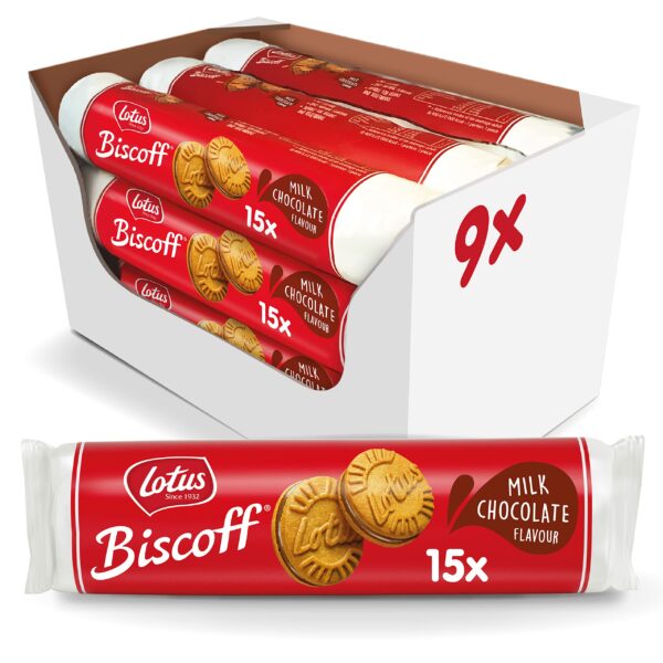 بیسکویت کرمدار لوتوس شیر شکلاتی Biscoff : وزن 150 گرم