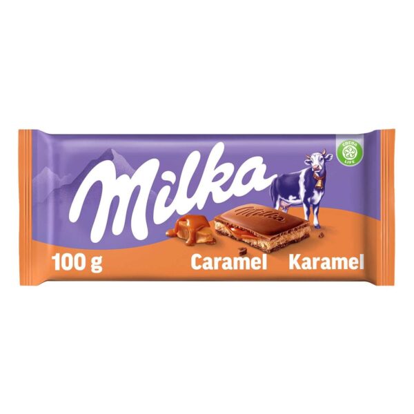 شکلات میلکا milka با طعم کارامل