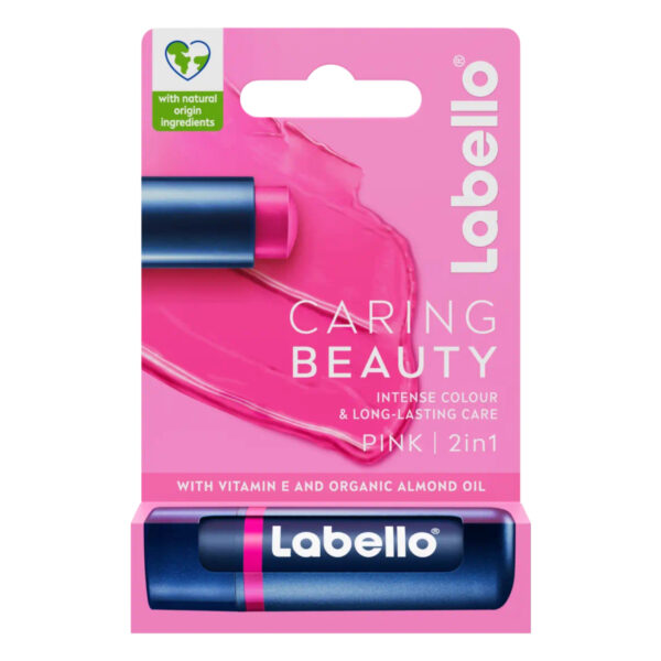 بالم لب و رژلب برند Labello مدل CARING BEAUTY PINK