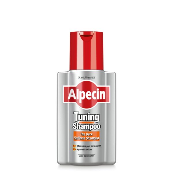 شامپو ضد ریزش و تیره کننده مو آلپسین تیونینگ Alpecin Tuning Shampoo The Dark Caffeine Shampoo 200m