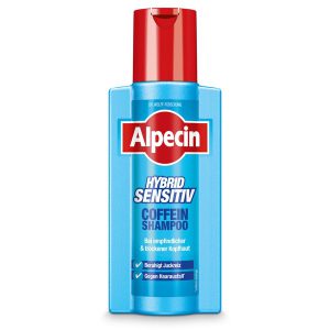 شامپو ضدریزش و آبرسان هیبرید کافئین آلپسین برای موهای شوره دار حساس و خارش دار Alpecin Hybrid Caffeine Shampoo For sensitive or itchy scalps 250m