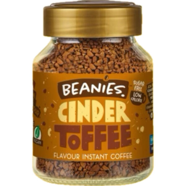 نسکافه فوری بدون شکر برند BEANIES مدل 50g CINDER TOFFEE