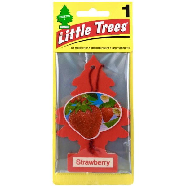 خوشبو كننده ماشين با پخش بو بالا از برند LITTLE TREES مدل توت فرنگی