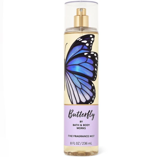 بادی اسپلش زنانه بث اند بادی ورکس رایحه اغواگر تمشک آبی و وانیل236ml bath & body works Butterfly