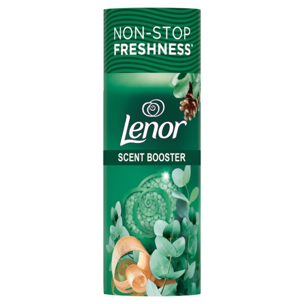 بوستر خوشبو کننده لنور با رایحه چوب صندل و برگ کاج 176g Lenor In-Wash Scent Booster sandalwood & eucalyptus