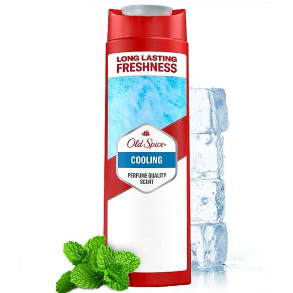 شامپو سه کاره سر، بدن و صورت اولد اسپایس مدل Cooling با رایحه خنک و پرانرژِی 400ml Old Spice Cooling Hair & Body Wash
