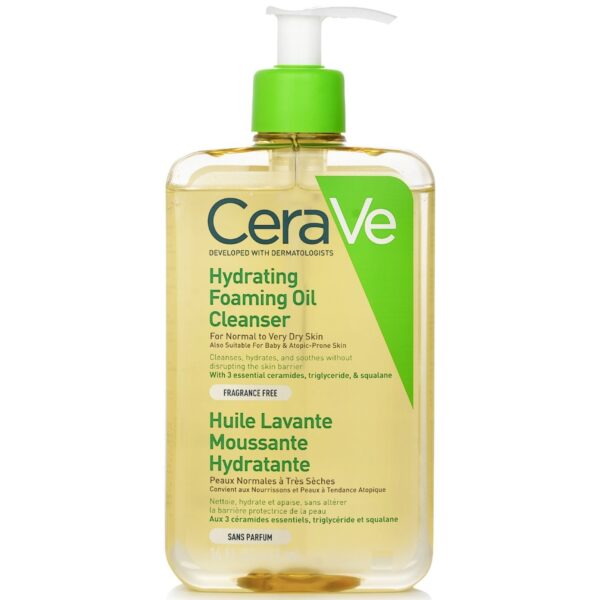فوم شوینده روغنی سراوی کلاژن ساز و تغذیه کننده انواع پوست 473ml CERAVE Hydrating Foaming Oil Cleanser