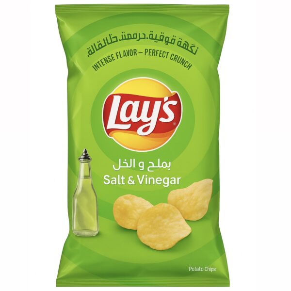 چیپس لیز با طعم نمک و سرکه 165g Lay’s Salt & Vinegar