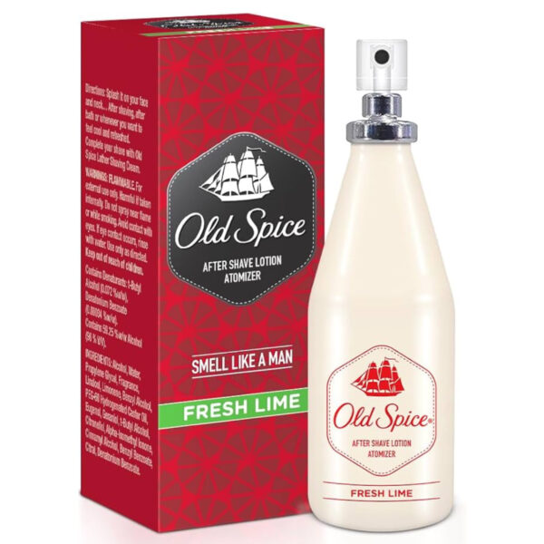 اسپری افترشیو تسکین دهنده برند اولد اسپایس مدل OLD SPICE FRESH LIME