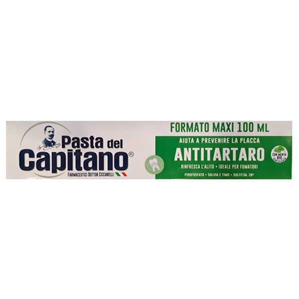 خمیر دندان ایتالیایی کاپیتانو مدل سفید کننده مخصوص افراد سیگاری (بدون واد شیمیایی) 100ml CAPITANO