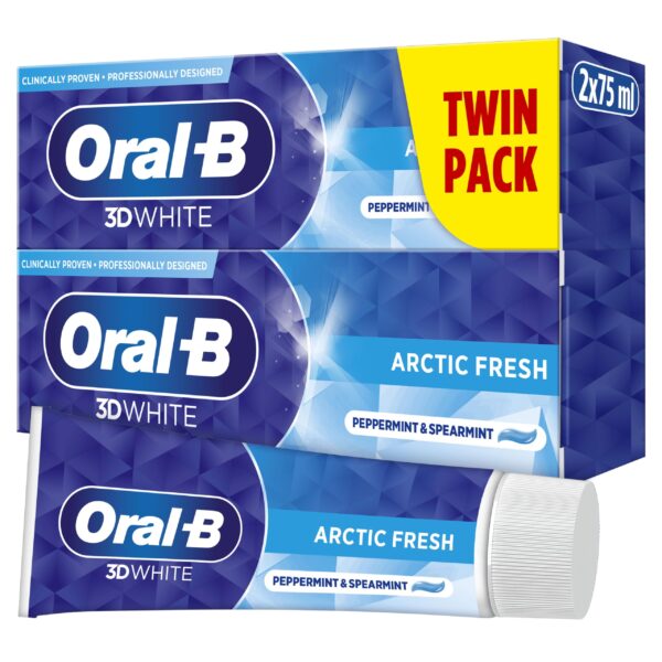 پک دو عددی خمیردندان اورال بی oral-b 3D WHITE