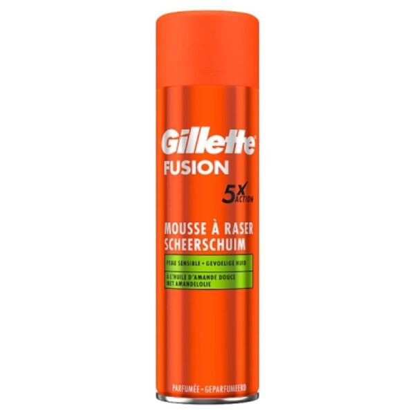 فوم اصلاح برند ژیلت با روغن بادام 250ml GILLETTE FUSION