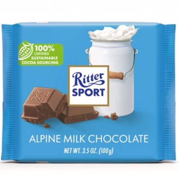 شکلات ریتر اسپرت المانی مدل شیرشکلات 100g RITTER SPORT