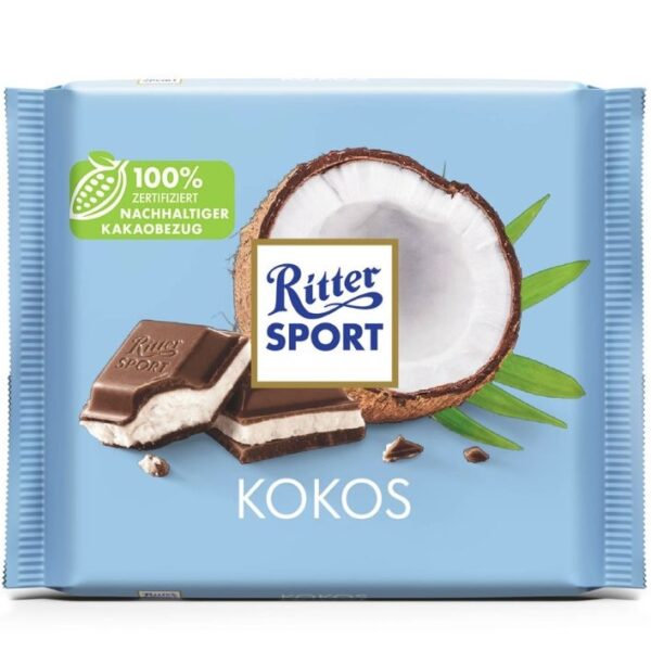 شکلات ریتر اسپرت المانی مدل نارگیل 100g RITTER SPORT