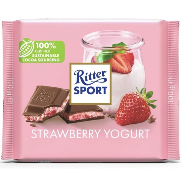 شکلات ریتر اسپرت المانی مدل ماست توتفرنگی 100g RITTER SPORT