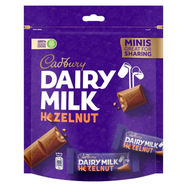 پک شکلات دایری میلک فندوق از برند کدبری 168g DAIRY MILK