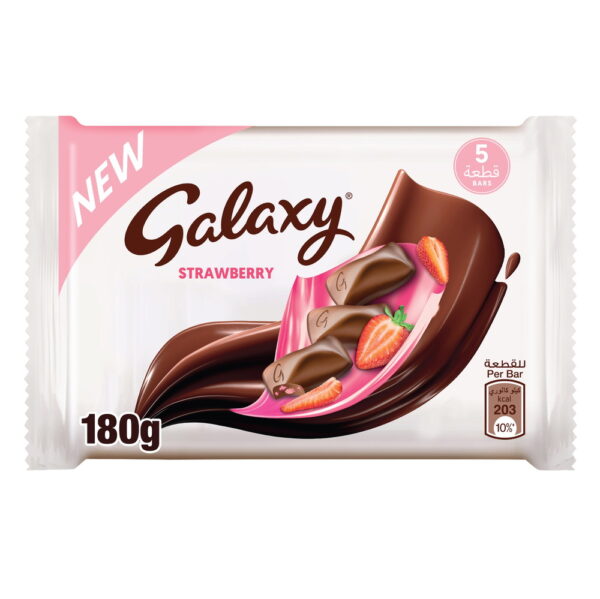 پک 5 عددی شکلات گلکسی با طعم توتفرنگی 180g GALAXY