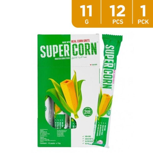 پک ۱۲ عددی پفک ذرت طعم شوید برند سوپر کورن12x11g Super Corn