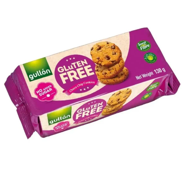 کوکی رژیمی بدون گلوتن گالون Gullón با طعم چیپسی شکلاتی بدون شکر افزوده و سرشار از فیبر130g