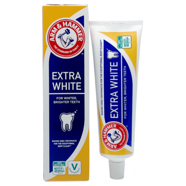 خمیردندان آرم اند هامر سفیدکننده با جوش‌شیرین 75ml Arm & HAMMER EXTRA WHITE
