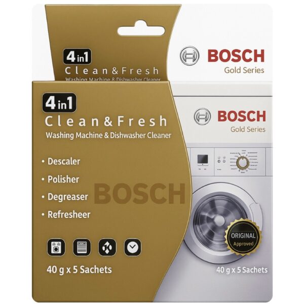 پودر جرمگیر ماشین لباسشویی و ماشین ظرفشویی بوش 5x40g CLEAN & FRESH BOSCH