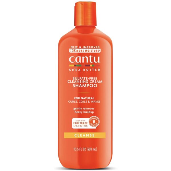 شامپوی کرمی فر کننده بدون سولفات کانتو با شی باتر 400ml Cantu Shea Butter Sulfate-Free Cleansing Cream Shampoo