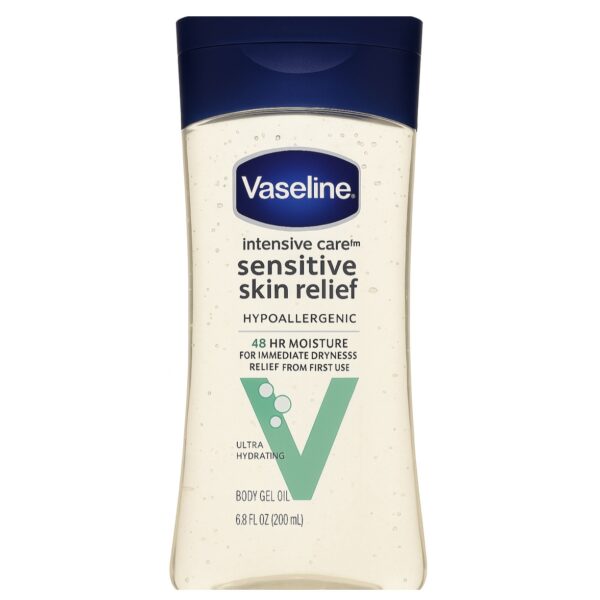 روغن بدن وازلین مدل ترمیم کننده و تقویت کننده پوست خشک و حساس 200ml Sensitive Skin Relief