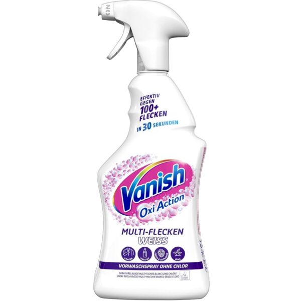 اسپری لکه‌بر وانیش مخصوص لباس سفید نابودکننده لکه‌ها در ۳۰ ثانیه 500ml Vanish Oxi Action Weiss