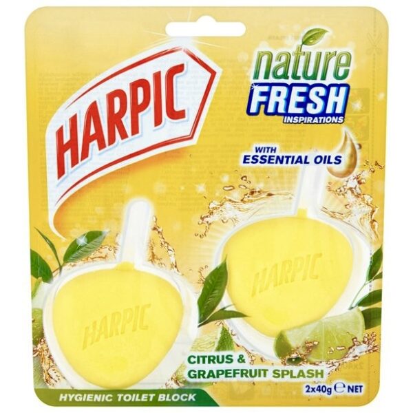 قرص خوشبوکننده 2 عددی توالت هارپیک رایحه گریپ فروت Harpic Citrus & Grapefruit Splash