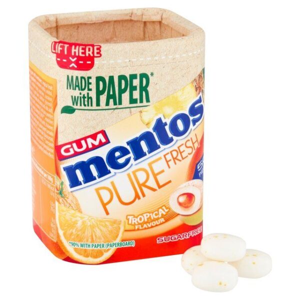 آدامس منتوس بدون شکر با طعم استوایی50PIECES mentos