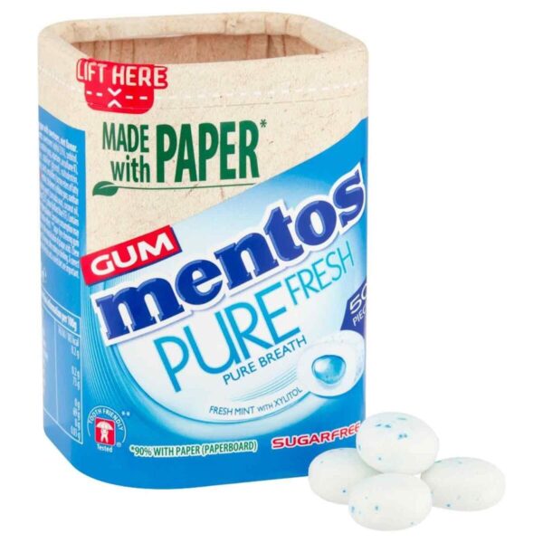 آدامس منتوس بدون شکر با طعم نعنا یخی50PIECES mentos