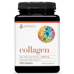 قرص کلاژن ساز پوست مو و ناخن یوتئوری Youtheory Collagen 6000mg (290 عددی)