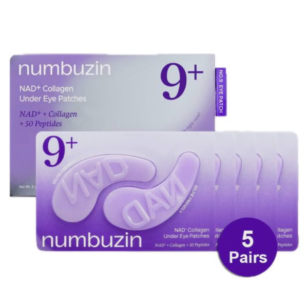 numbuzin NAD+ Collagen + 50 Peptides Under Eye Patches – Pack of 5