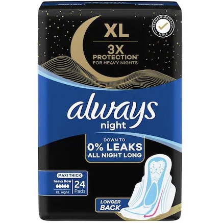 Always Maxi Thick Night XL 24 Pads