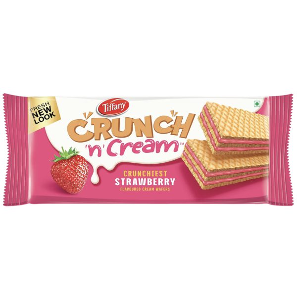 Tiffany Crunch n Cream Strawberry Wafer 135g