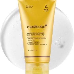 ماسک شب روشن کننده و ضدلک مدیکیوب Kojic Acid Turmeric Night Wrapping Mask