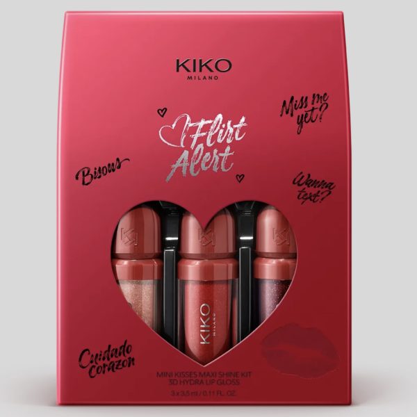 پک ولنتاین کیکو Flirt Alert Mini Kisses Maxi Shine Kit پک ولنتاین کیکو Flirt Alert Mini Kisses Maxi Shine Kit