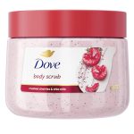 اسکراب بدن داو با رایحه گیلاس خردشده و شیر چیا Dove Crushed Cherries & Chia Milk Body Scrub