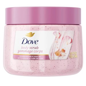 اسکراب بدن داو با رایحه نمک هیمالیا و روغن گل رز Dove Himalayan Salt & Rose Oil Body Scrub