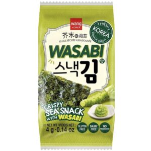 چیپس جلبک دریایی ترد با طعم واسابی Crispy Sea Snack with Wasabi