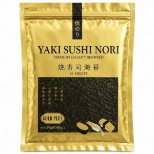 جلبک سوشی یاکی نوری گلد پلاس ۱۰ عددی Yaki Sushi Nori Gold Plus