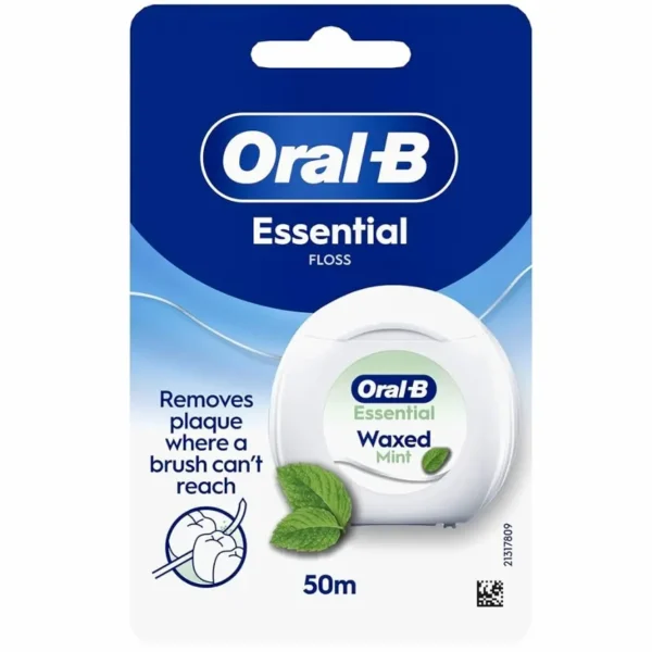 نخ دندان اورال بی اسنشیال وکس دار با طعم نعنا Oral-B نخ دندان اورال بی اسنشیال وکس دار با طعم نعنا Oral-B