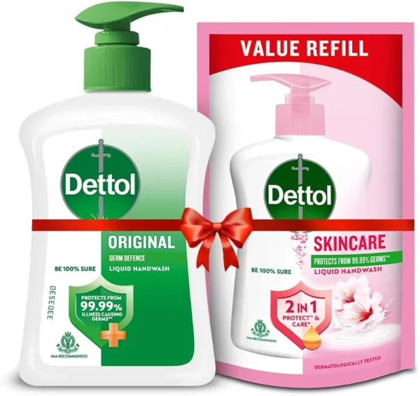 مایع دستشویی دتول به همراه ریفیل Dettol Liquid Handwash with Refill مایع دستشویی دتول به همراه ریفیل Dettol Liquid Handwash with Refill