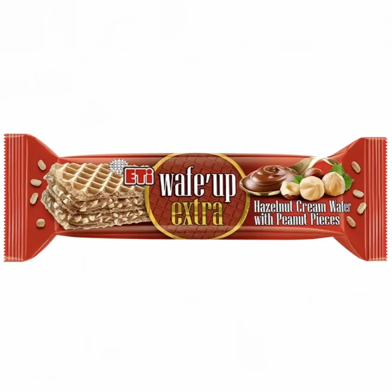 ویفر اکسترا کرم فندوق و تکه بادام زمینی Wafe’Up Extra Hazelnut Cream Wafer ویفر اکسترا کرم فندوق و تکه بادام زمینی Wafe’Up Extra Hazelnut Cream Wafer