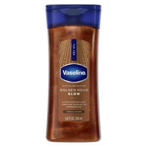 روغن شیمر بدن وازلین گلدن آور گلو وانیل و کاکائو Vaseline Golden Hour Glow Shimmer Body Oil