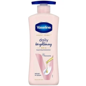لوسیون بدن روشن کننده و آبرسان وازلین 600ml