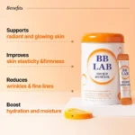 پک ۳۰ عددی پودر کلاژن کم مولکول و گلوتاتیون روشن کننده BB LAB حاوی ویتامین C - تصویر 3